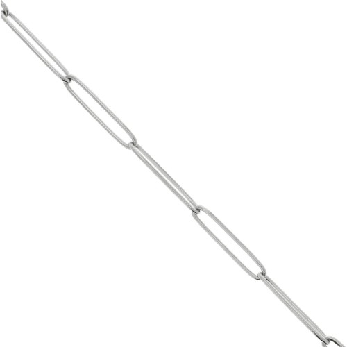 4 mm Elongated Rectangle Chain Link, 304 Stainless Steel, 1 m