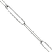 4 mm Elongated Rectangle Chain Link, 304 Stainless Steel, 1 m
