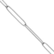 4 mm Elongated Rectangle Chain Link, 304 Stainless Steel, 1 m