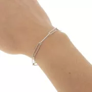 4 mm Elongated Rectangle Chain Link, 304 Stainless Steel, 1 m