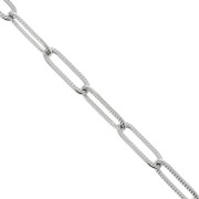 4.3mm Stainless Steel 316L Striated Rectangle Mesh Chain x50cmcm