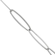 6 mm Ribbed Rectangular Link Chain, 304 Stainless Steel, 1 m