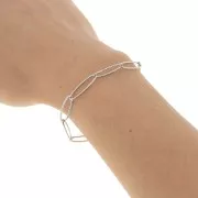 6mm Stainless Steel 316L Striated Rectangle Mesh Chain x50cmcm