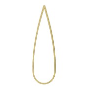 52x15mm Drop Mounting ring for beadweaving - Raw brass x1|raw }}