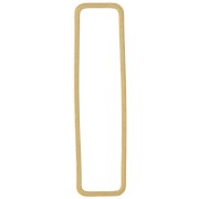 38x10 mm Rectangle Mounting ring for beadweaving - Raw brass x1|raw }}