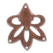 Flower charm 21x18mm Copper tone x1|raw }}