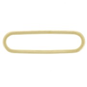 22x6 mm Rounded Rectangle Mounting ring for beadweaving - Raw brass x1|raw }}