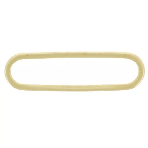 22x6 mm Rounded Rectangle Mounting ring for beadweaving - Raw brass x1