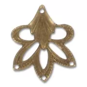 Flower charm 21x18mm Bronze tone x1