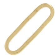 15x4.5mm Rounded Rectangle Mounting ring for beadweaving - Raw brass x1|raw }}