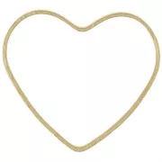 19x21mm Heart Mounting ring for beadweaving - Raw brass x1