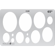 152x100mm Rigid template for polymer clay - 65° Oval patterns x1|raw }}