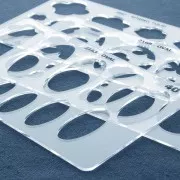 152x100mm Rigid template for polymer clay - Oval patterns x1