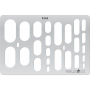 152x100mm Rigid template for polymer clay - Rounded rectangles patterns x1|raw }}