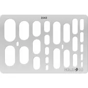 152x100mm Rigid template for polymer clay - Rounded rectangles patterns x1