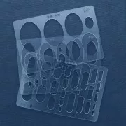152x100mm Rigid template for polymer clay - Rounded rectangles patterns x1