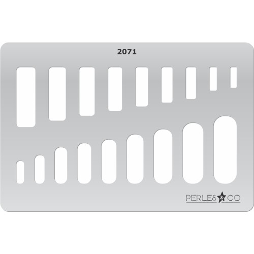 152x100mm Rigid template for polymer clay - Rectangles patterns x1