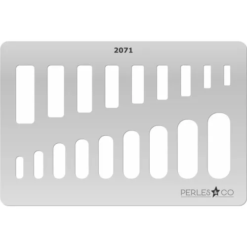 152x100mm Rigid template for polymer clay - Rectangles patterns x1