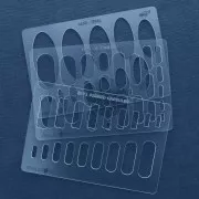 152x100mm Rigid template for polymer clay - Rectangles patterns x1