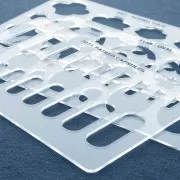 152x100mm Rigid template for polymer clay - Rectangles patterns x1