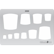 152x100mm Rigid template for polymer clay - Squares patterns x1