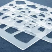 152x100mm Rigid template for polymer clay - Squares patterns x1