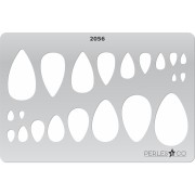 152x100mm Rigid template for polymer clay - Drops patterns x1|raw }}