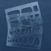 152x100mm Rigid template for polymer clay - Drops patterns x1