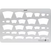 152x100mm Rigid template for polymer clay - Mini arc patterns x1