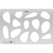 Rigid Template for polymer clay 152x100 mm motifs Gouttes design x1