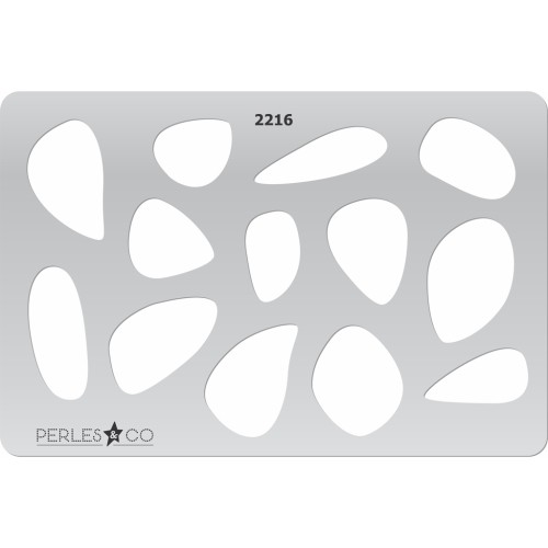 Rigid Template for polymer clay 152x100 mm motifs Gouttes design x1