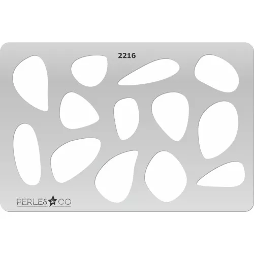 Rigid Template for polymer clay 152x100 mm motifs Gouttes design x1