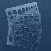 Rigid Template for polymer clay 152x100 mm motifs Gouttes design x1