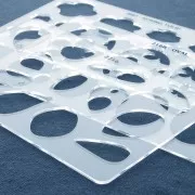 Rigid Template for polymer clay 152x100 mm motifs Gouttes design x1