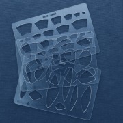 Rigid Template for polymer clay 152x100 mm motifs geometrique x1