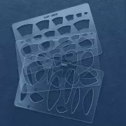 Rigid Template for polymer clay 152x100 mm motifs geometrique x1