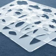 Rigid Template for polymer clay 152x100 mm motifs geometrique x1