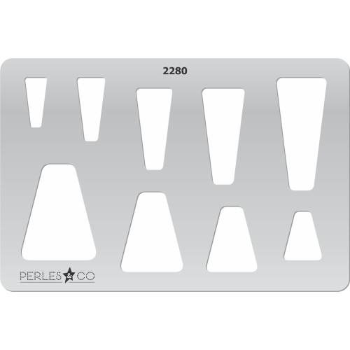 Rigid Template for polymer clay 152x100 mm motifs Trapèzes x1