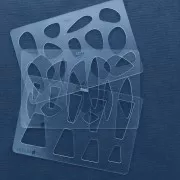 Rigid Template for polymer clay 152x100 mm motifs Trapèzes x1