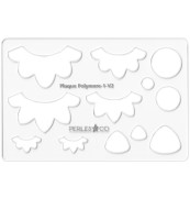 152x100mm Rigid template for polymer clay - Flower Wreaths x1|raw }}