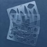 152x100mm Rigid template for polymer clay - Flower Wreaths x1