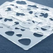 152x100mm Rigid template for polymer clay - Flower Wreaths x1