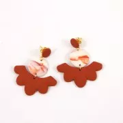 152x100mm Rigid template for polymer clay - Flower Wreaths x1