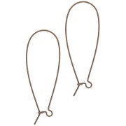 Thread earrings 40mm Bronze tone x2