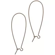 Thread earrings 40mm Bronze tone x2