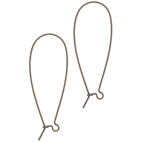 Thread earrings 40mm Bronze tone x2