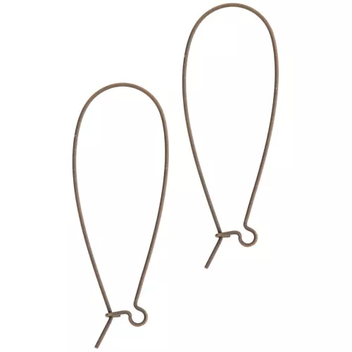 Thread earrings 40mm Bronze tone x2
