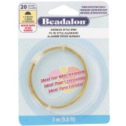 0.81 mm Half-Round Brass Wire - German Style Wire - Tarnish-Resistant x3m