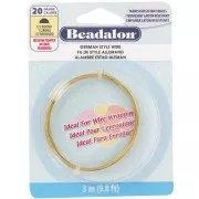 0.81 mm Half-Round Brass Wire - German Style Wire - Tarnish-Resistant x3m