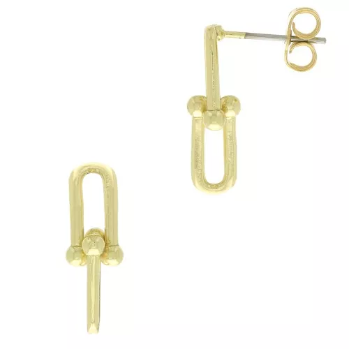 19x6mm Design earstuds - Gold Tone x2